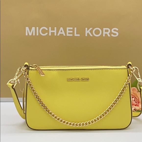 MICHAEL KORS MEDIUM ZIP POUCHETTE SUNSHINE - Picture 2 of 14
